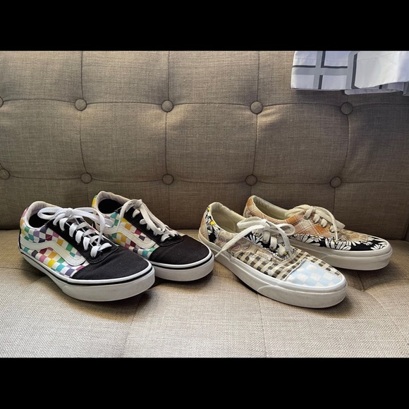 Vans patchwork & checkerboard size 6 - Picture 1 of 11